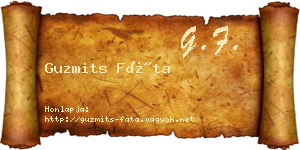 Guzmits Fáta névjegykártya